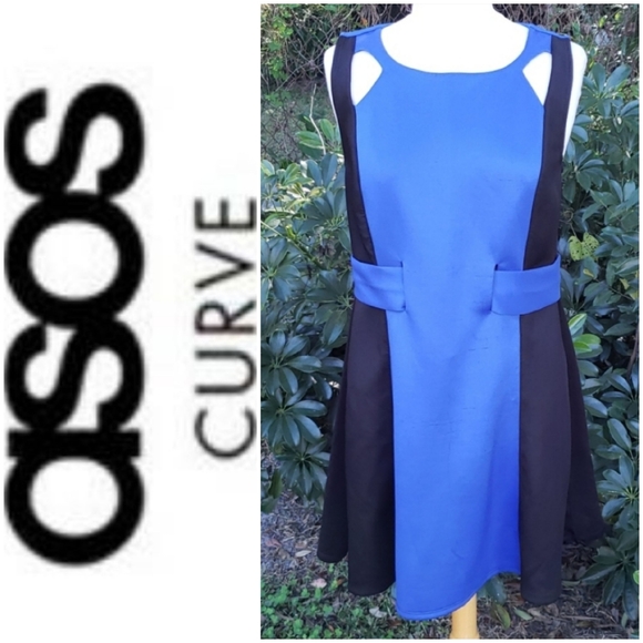 ASOS Curve Dresses & Skirts - ASOS Curve Cut Out Color Block Scuba Dress Sz 14